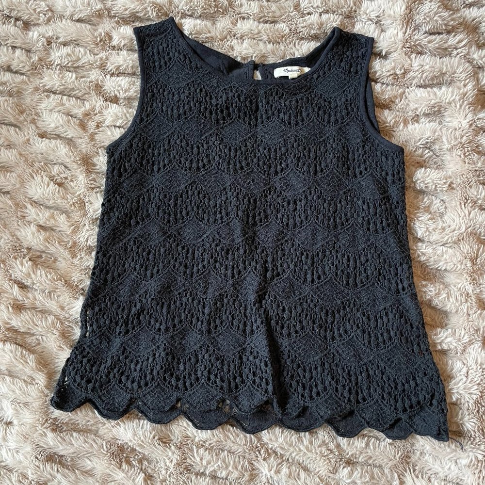 Madewell Black Lace Tank Top Size XS